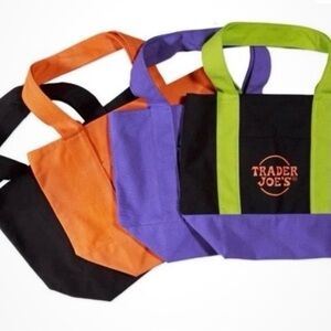 Trader Joe's Colorful Tote Bag Trio